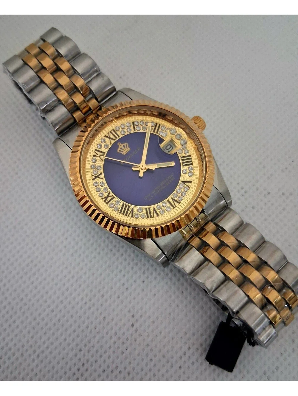 NEW IN BOX Men's Reginald 36mm Real Diamond Presidential Date Watch